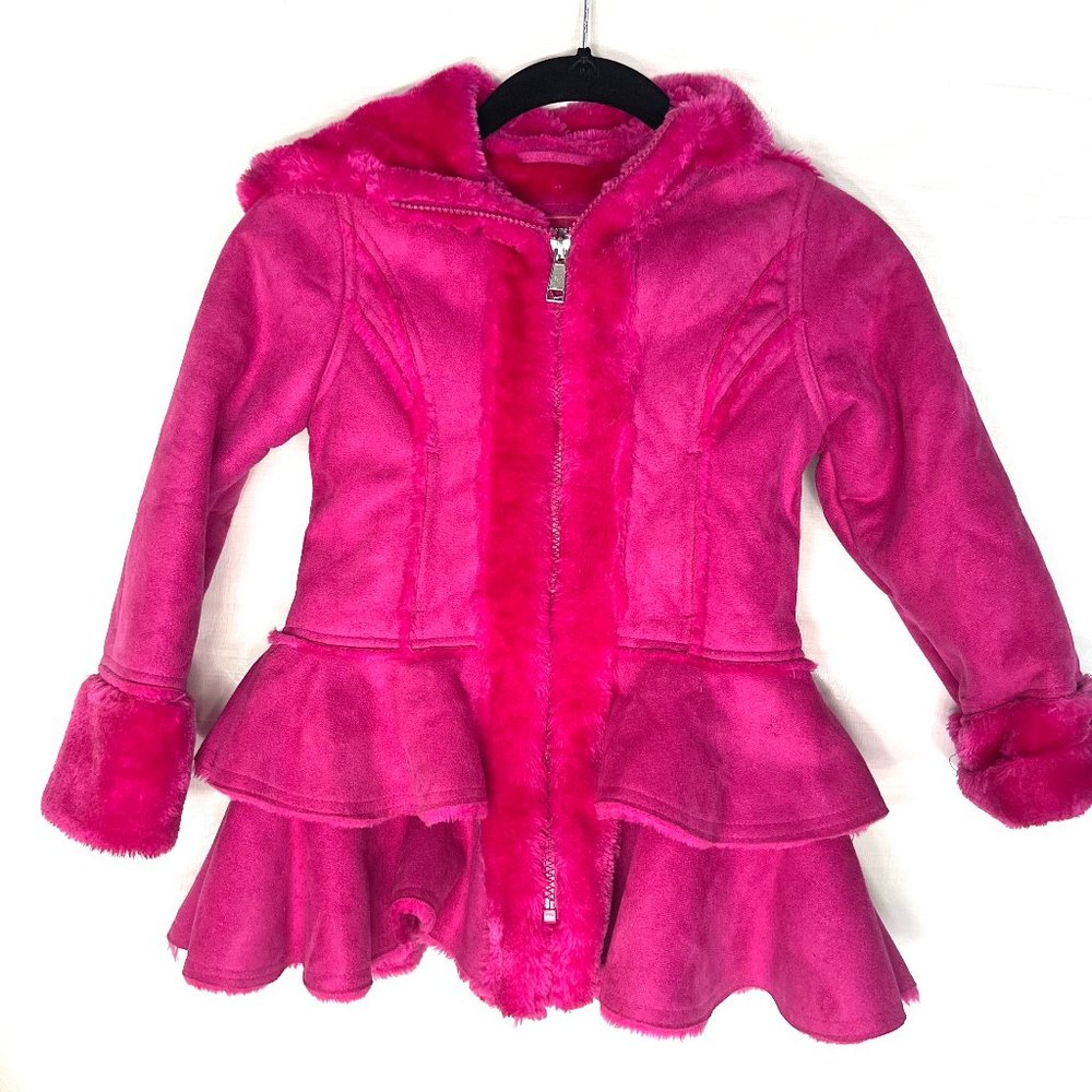 Hawke & Co Kids Faux Suede Jacket with Faux Fur Accents